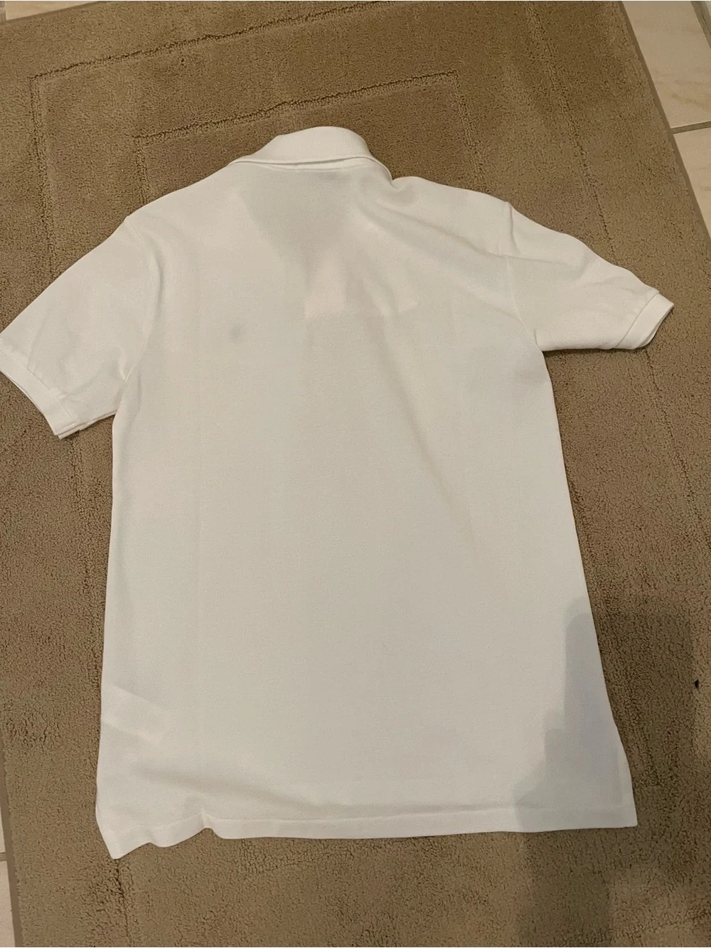 Polo by Ralph Lauren White Short-Sleeve Cotton Polo with Navy Pony